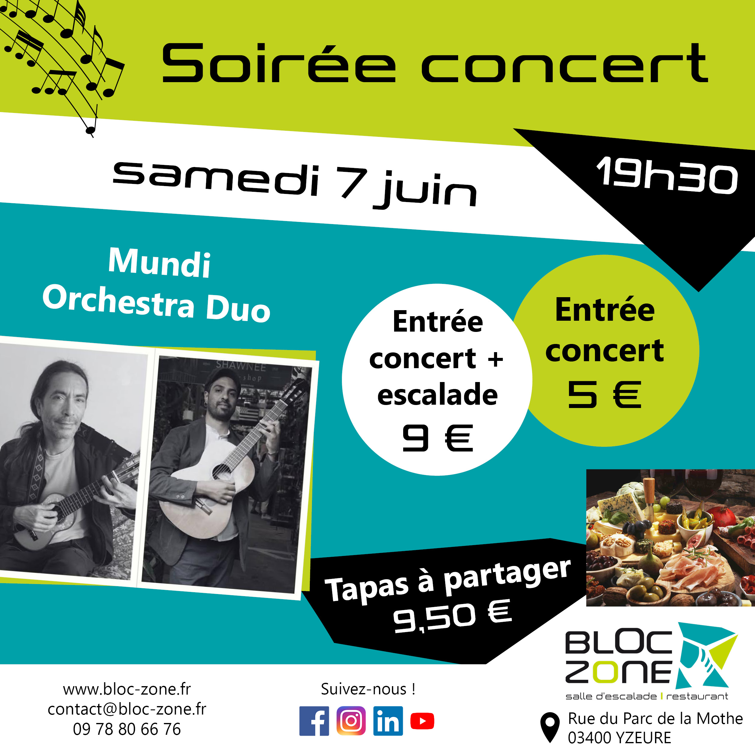 concert juin bloc zone
