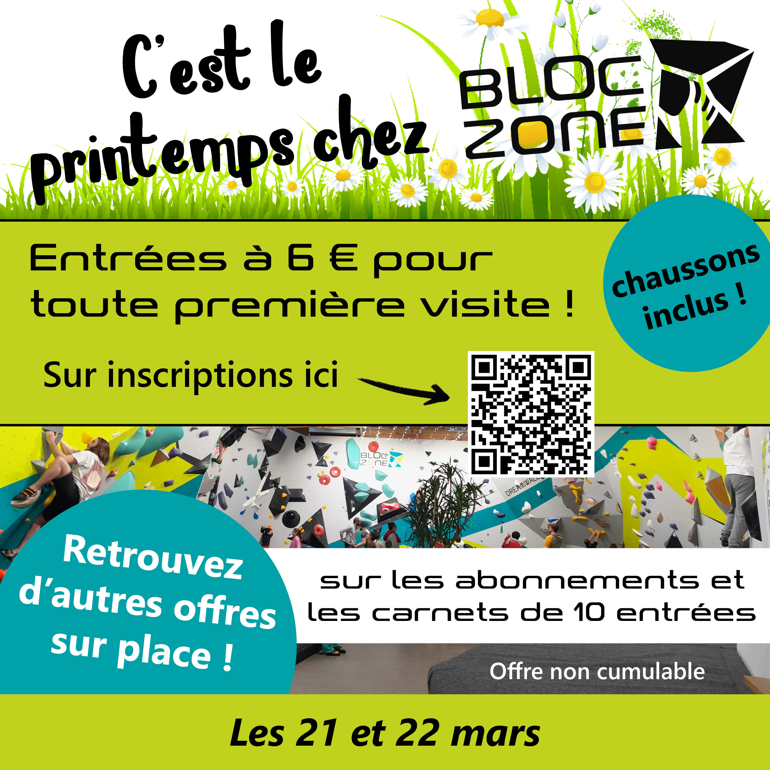 offres printemps 2026 bloc zone escalade