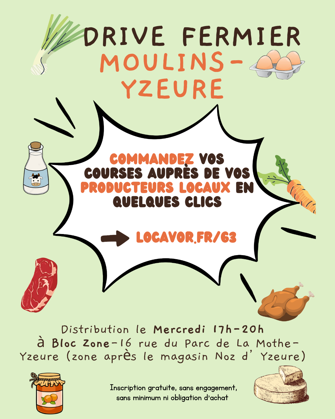 locavor allier drive produits locaux bloc zone